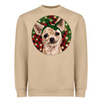 Christmas Chihuahua With Buffalo Plaid Heavyweight Sweatshirt | Teevron