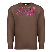 Chestnut hope breast cancer butterfly Premium Sweatshirt - Jasminsmagicworld