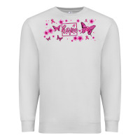 Dove Grey hope breast cancer butterfly Premium Sweatshirt - Jasminsmagicworld