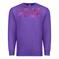 Purple hope breast cancer butterfly Premium Sweatshirt - Jasminsmagicworld