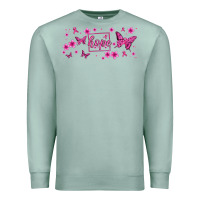 Seafoam hope breast cancer butterfly Premium Sweatshirt - Jasminsmagicworld