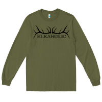 Army Green Elkaholic Long Sleeve Tee - artisFamous