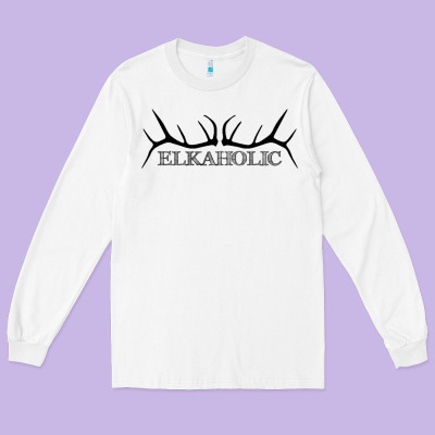 Elkaholic Long Sleeve Tee Designed By Artisfamous