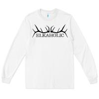 White Elkaholic Long Sleeve Tee - artisFamous
