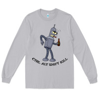 Moon Dust Futurama Ctrl Alt Shift Kill Bender Long Sleeve Tee - artisFamous