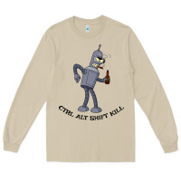 Mushroom Futurama Ctrl Alt Shift Kill Bender Long Sleeve Tee - artisFamous