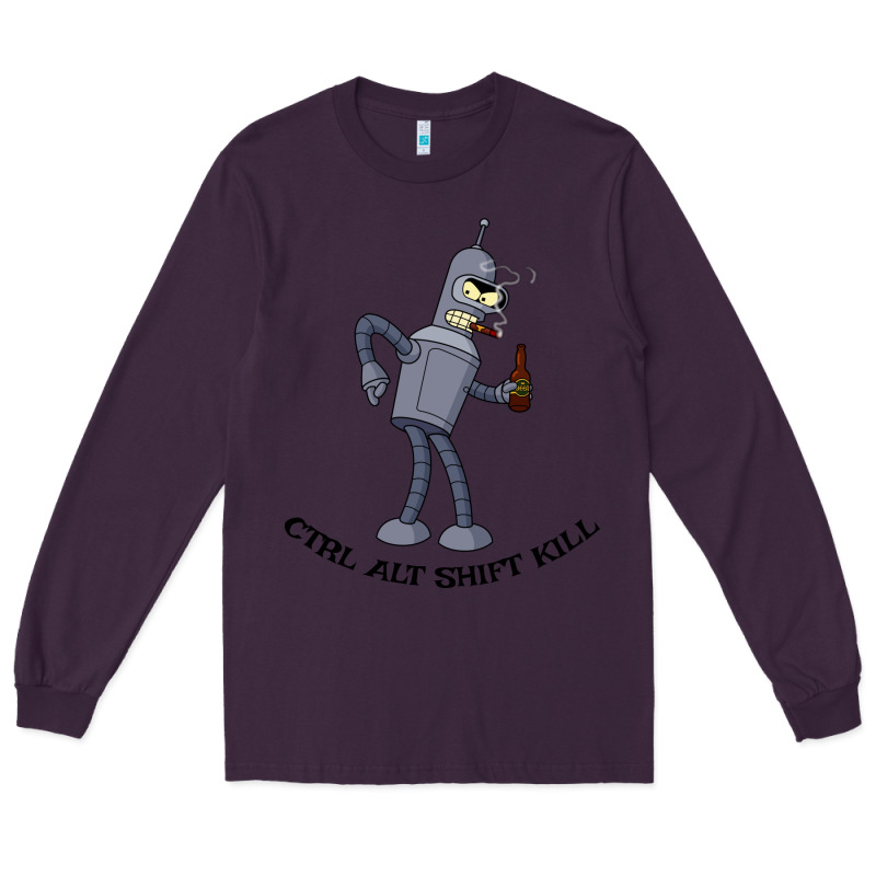Futurama Ctrl Alt Shift Kill Bender Long Sleeve Tee by artisFamous | Teevron