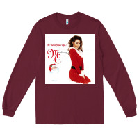 Burgundy All I Want for Christmas Is You Long Sleeve Tee - artisFamous