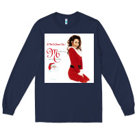 Navy All I Want for Christmas Is You Long Sleeve Tee - artisFamous