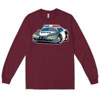 Burgundy police car Long Sleeve Tee - artisFamous