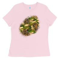 Bubblegum Pink camouflage and leopard patch  5 Ladies Tee - BundleAndBundleShop