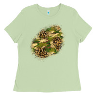 Matcha camouflage and leopard patch  5 Ladies Tee - BundleAndBundleShop