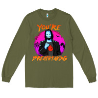 Army Green you are breathtaking keanu reeves actor Long Sleeve Tee - artisFamous