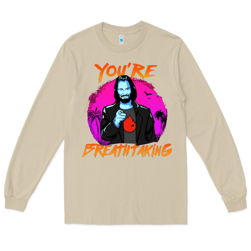 You Are Breathtaking Keanu Reeves Actor Long Sleeve Tee by artisFamous | Teevron