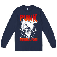 Navy music punk Long Sleeve Tee - artisFamous