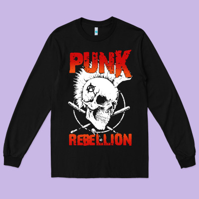 Music Punk Long Sleeve Tee Designed By Artisfamous
