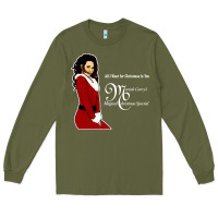 Army Green All I Want for Christmas Is You Long Sleeve Tee - artisFamous