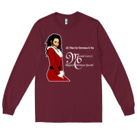 Burgundy All I Want for Christmas Is You Long Sleeve Tee - artisFamous