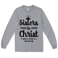 Heather Grey sister in christ Long Sleeve Tee - artisFamous
