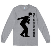 Heather Grey Original Rude Boy Style Long Sleeve Tee - artisFamous