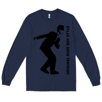 Navy Original Rude Boy Style Long Sleeve Tee - artisFamous