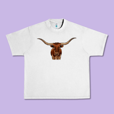 Texas Longhorn Illustration Urban Heavy Tee Designed By Cowhidedigitalart