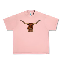 Salmon texas longhorn illustration Urban Heavy Tee - CowhideDigitalArt
