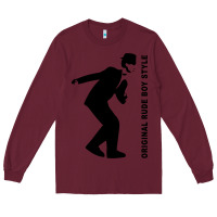 Burgundy Original Rude Boy Style Long Sleeve Tee - artisFamous