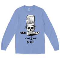 Colony Blue bourdain cook free or die Long Sleeve Tee - artisFamous