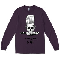 Plum bourdain cook free or die Long Sleeve Tee - artisFamous