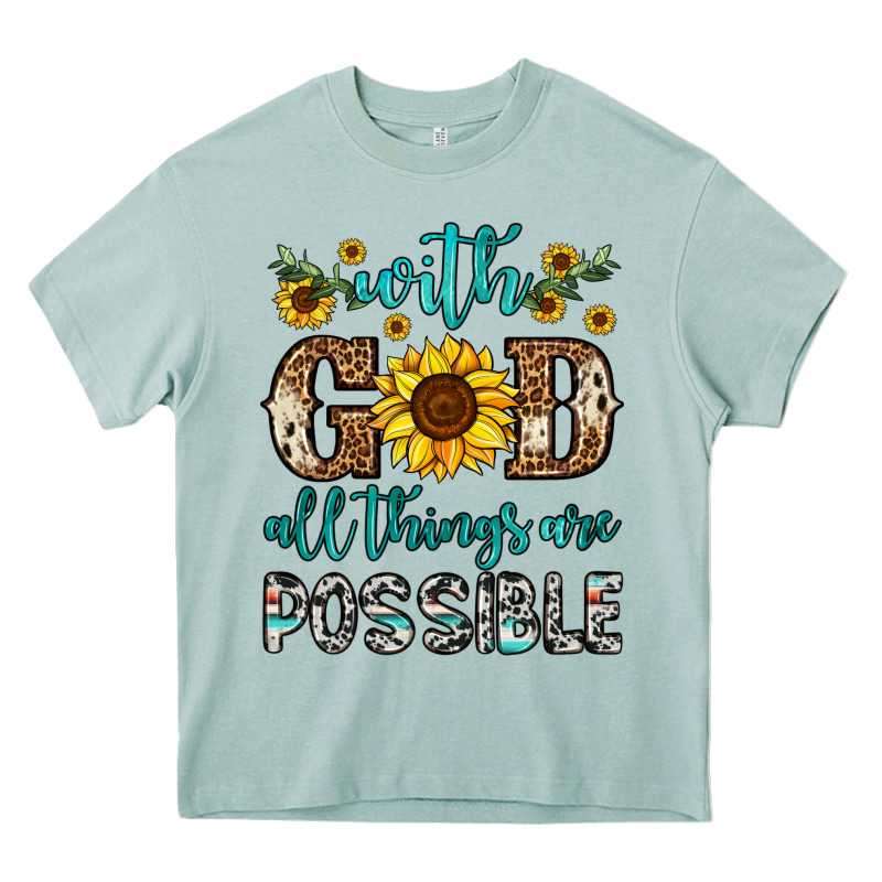 With God All Things Are Possible Heavy Core Tee by OliviaCreatesArt | Teevron