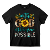 Black with god all things are possible Heavy Core Tee - OliviaCreatesArt