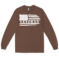 Chestnut american veteran, patriotic american tee, army style sweatshirt Long Sleeve Tee - artisFamous