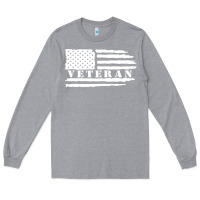 Heather Grey american veteran, patriotic american tee, army style sweatshirt Long Sleeve Tee - artisFamous