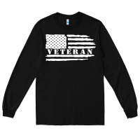 Black american veteran, patriotic american tee, army style sweatshirt Long Sleeve Tee - artisFamous