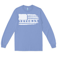 Colony Blue american veteran, patriotic american tee, army style sweatshirt Long Sleeve Tee - artisFamous