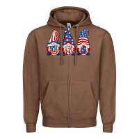 Chestnut usa fourth of july gnomes Zipper Hoodie - RanaPortraitStore