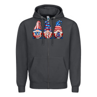 Smoke usa fourth of july gnomes Zipper Hoodie - RanaPortraitStore