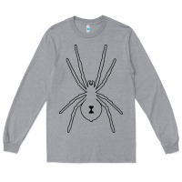 Heather Grey black widow Long Sleeve Tee - artisFamous
