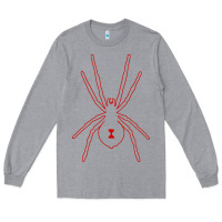 Heather Grey black widow Long Sleeve Tee - artisFamous