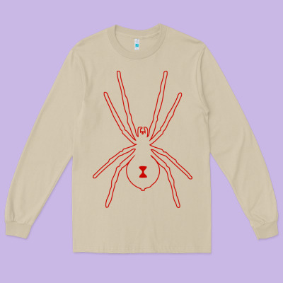 Black Widow Long Sleeve Tee Designed By Artisfamous