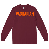 Burgundy vagitarian Long Sleeve Tee - artisFamous