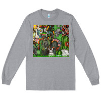 Heather Grey easter Long Sleeve Tee - CowhideDigitalArt