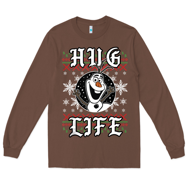 Fro.zen O.l.a.f Hug Life Ugly Christmas Sweater Style Shirt Long Sleeve Tee by artisFamous | Teevron