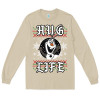 Mushroom fro.zen o.l.a.f hug life ugly christmas sweater style shirt Long Sleeve Tee - artisFamous
