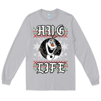 Moon Dust fro.zen o.l.a.f hug life ugly christmas sweater style shirt Long Sleeve Tee - artisFamous