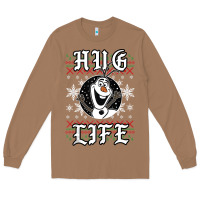 Toasted Coconut fro.zen o.l.a.f hug life ugly christmas sweater style shirt Long Sleeve Tee - artisFamous