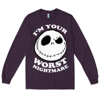 Plum j.a.c.k  skel.ling.ton  worst nightmare t shirt Long Sleeve Tee - artisFamous