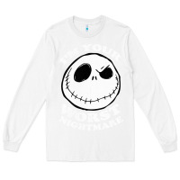 White j.a.c.k  skel.ling.ton  worst nightmare t shirt Long Sleeve Tee - artisFamous