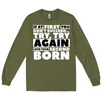 Army Green second born gifts Long Sleeve Tee - artisFamous
